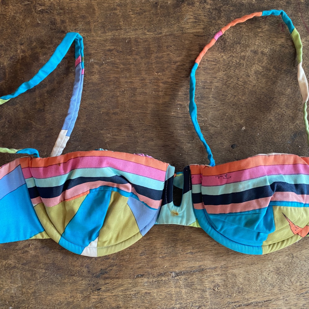 Vintage PUCCI cotton swim bra size 14 (vintage )